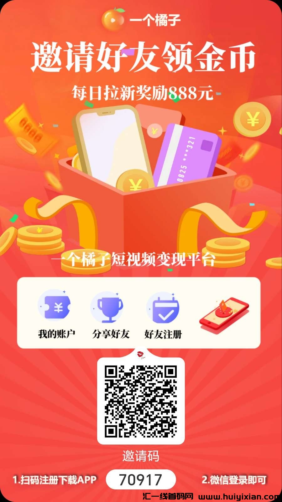 首码首发!一个橘子赚钱新玩法,看广告轻松入账,无需养机,团队自动滑落,真实提现秒到账!-汇一线首码网