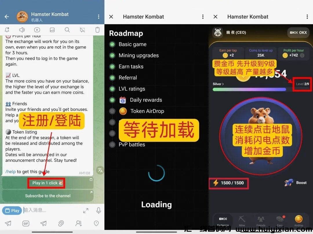 Hamster Kombat打地鼠，电宝玩法，简单操作-汇一线首码网