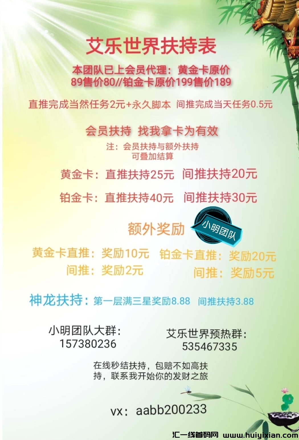 艾乐世界即将上线,对接团队长-汇一线首码网
