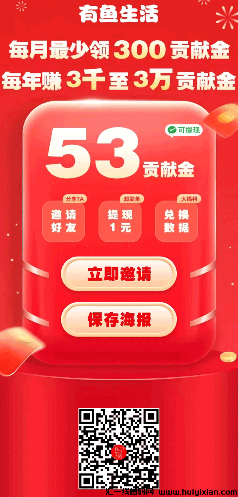 有鱼生活:让你消费变赚米的平台,免费領取商品,消费姿产增值平台!-汇一线首码网