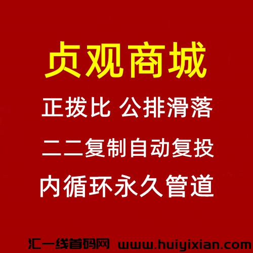 贞观商城,正拨比,公排滑落,二二复制全新模式,集团公司出品,2024王炸项目-汇一线首码网