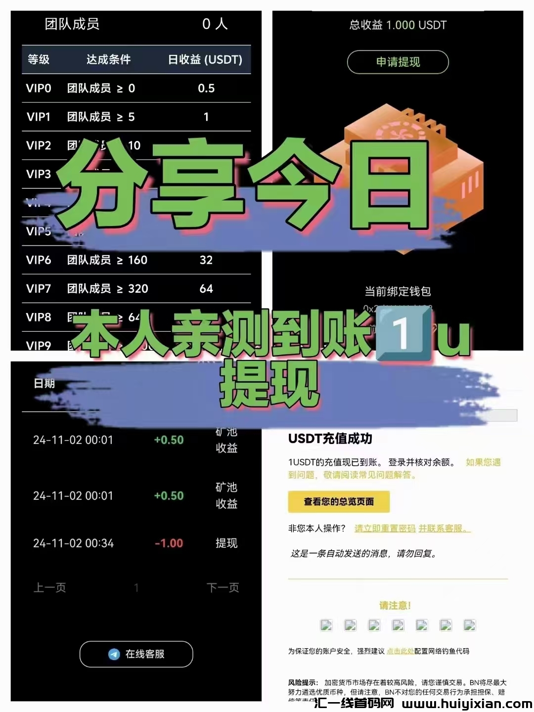 今日首馬，纯零撸强烈推荐！MinerMate团队免费赚米新机遇-汇一线首码网