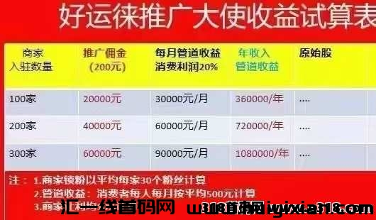 好运来,电商首码,招地推网推推广员收益无上限!-汇一线首码网