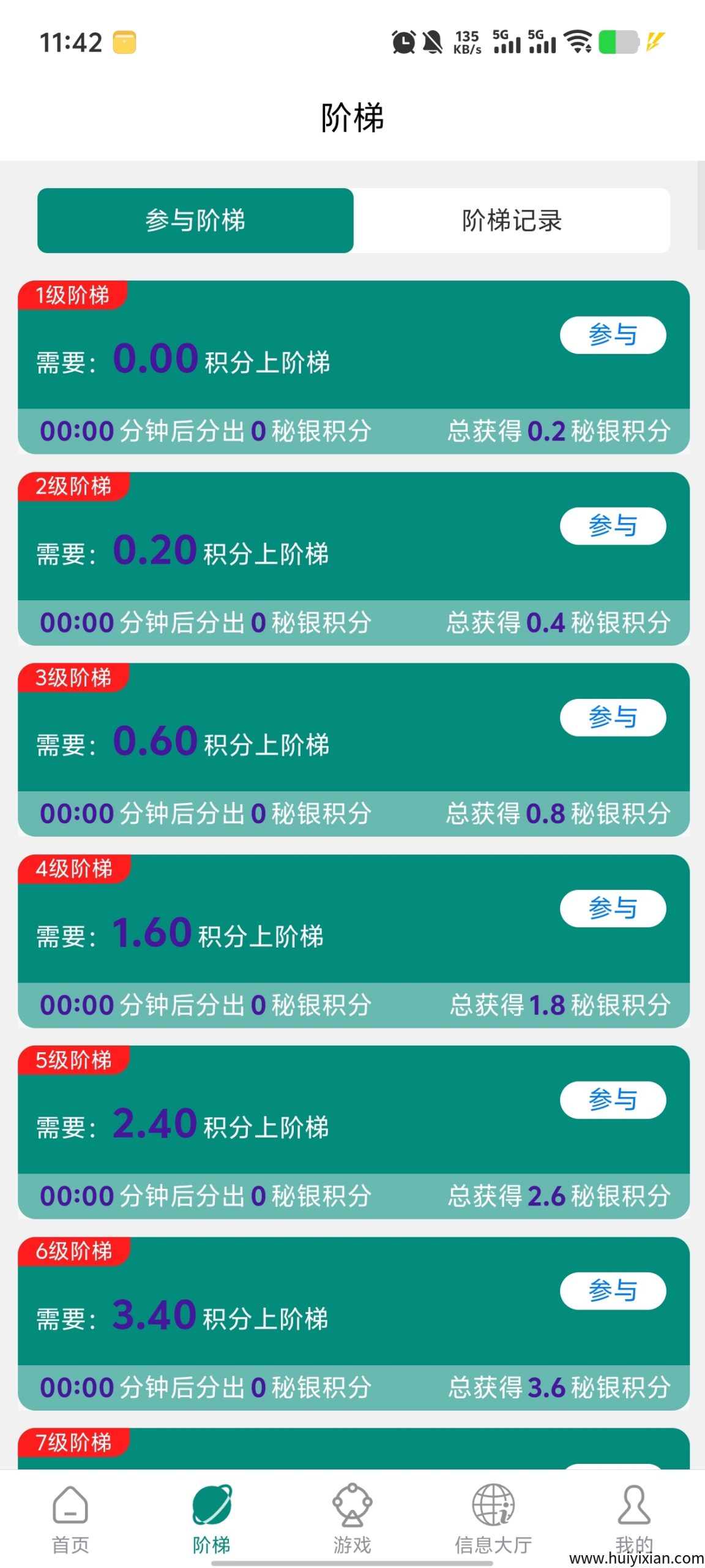 《闲赚无忧》每天签到爬楼撸积分,一积分3米。-汇一线首码网