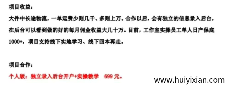 外面收费699的项目,公司信息录入,月入1-3万?《拆解》-汇一线首码网