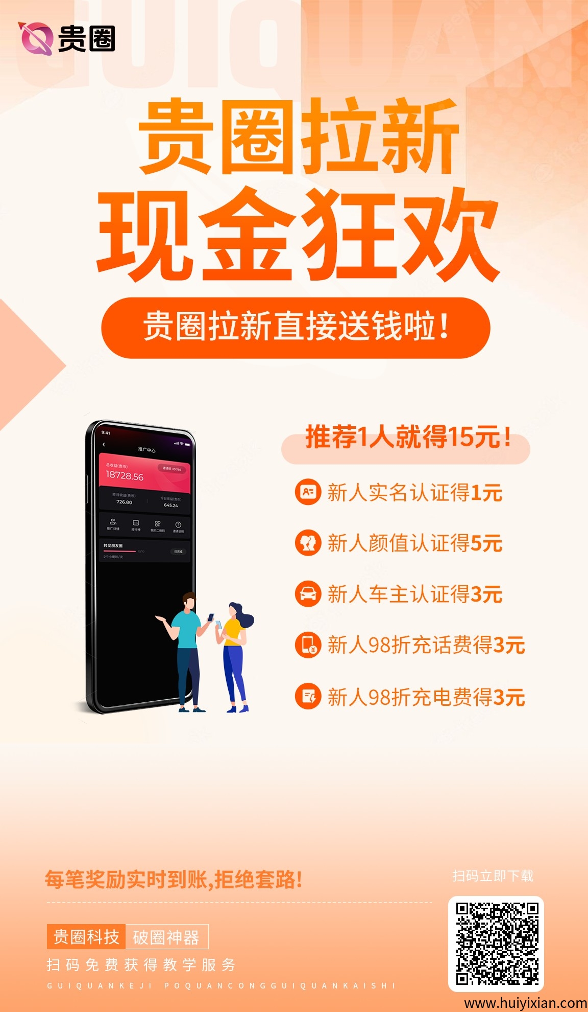 贵圈《推广一人得1元~15元 》-汇一线首码网