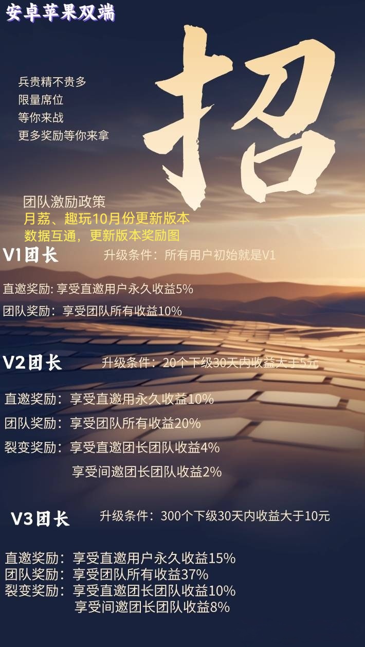 月荔趣玩双佣来袭!看广告45%+推广20%-汇一线首码网