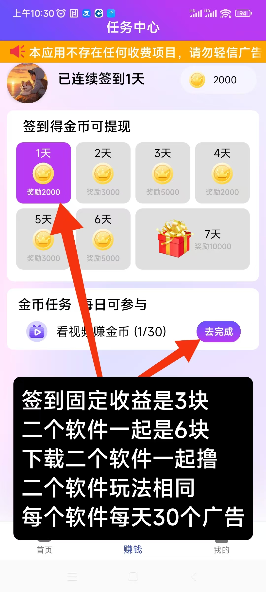 首码阿腾趣答签到有保底，提现有补贴，纯看广告赚-汇一线首码网