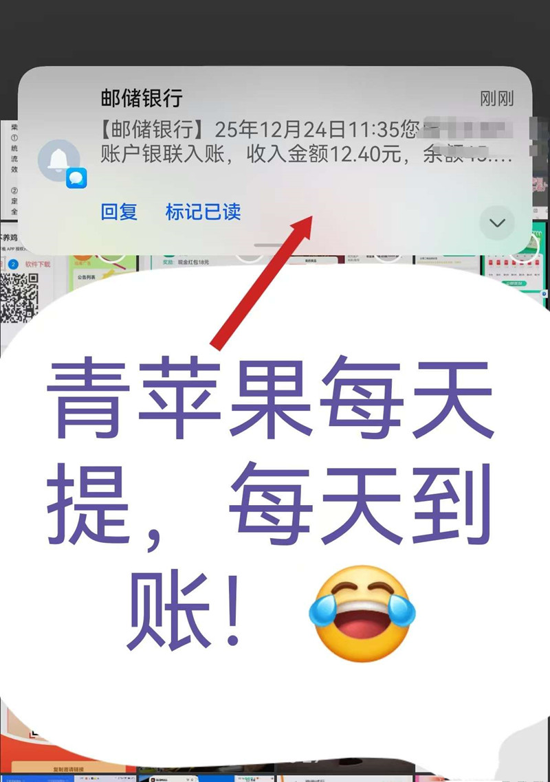 【青苹果纯】简单无插件看广告赚米,每天提每天到米!-汇一线首码网