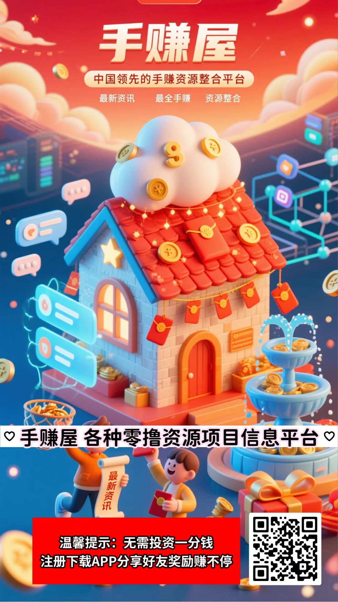 《手赚屋》 拉新五元，提现秒到-汇一线首码网