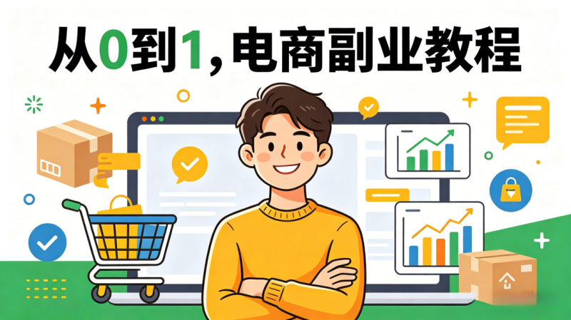 电商副业零成本起步:新手从0到1教程_汇一线首码网-汇一线首码网