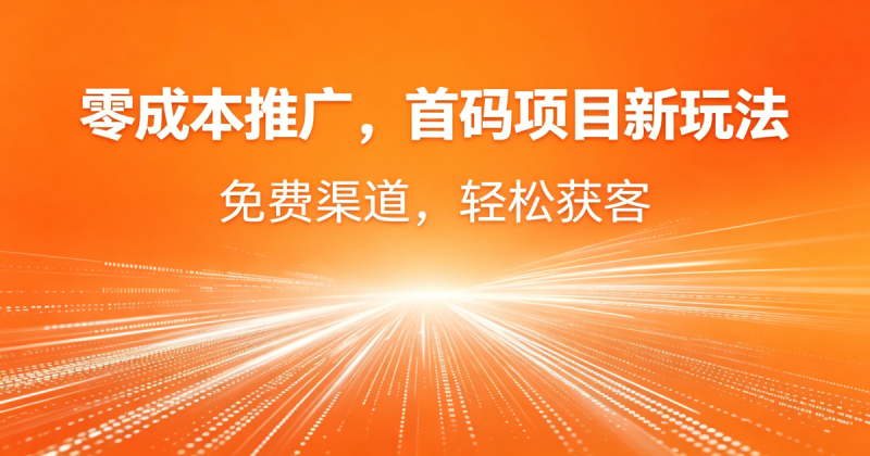 图片[2]-首码项目怎么推广引流？零成本免费渠道老玩家实操分享_汇一线首码网-汇一线首码网