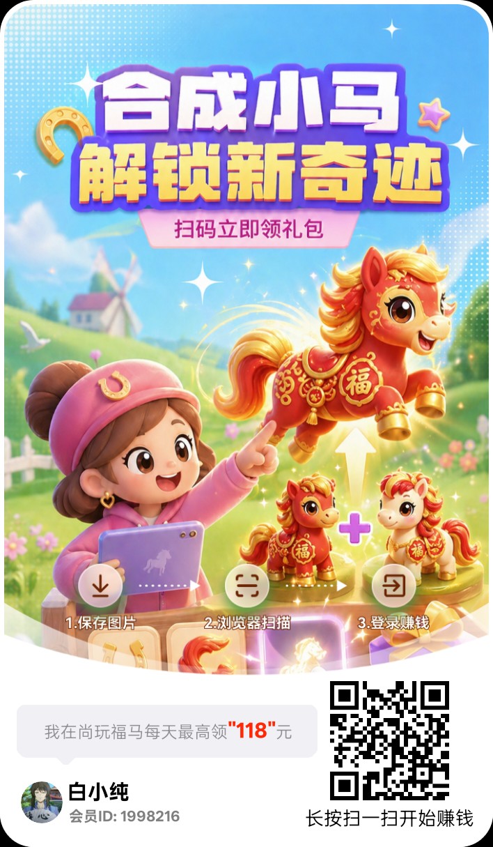 (尚玩福马)首码零撸 合成广告赚玩法,保底收益高,放水中,新品上线-汇一线首码网