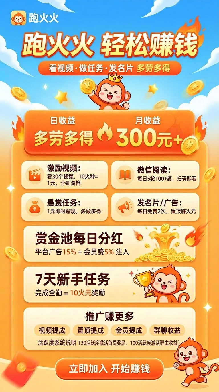 跑火火模式跑通作弊极少,团长新增专属高额激励奖励-汇一线首码网