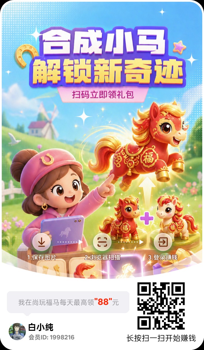 尚玩福马，零撸合成广赚玩法，保底收益高，放水中-汇一线首码网