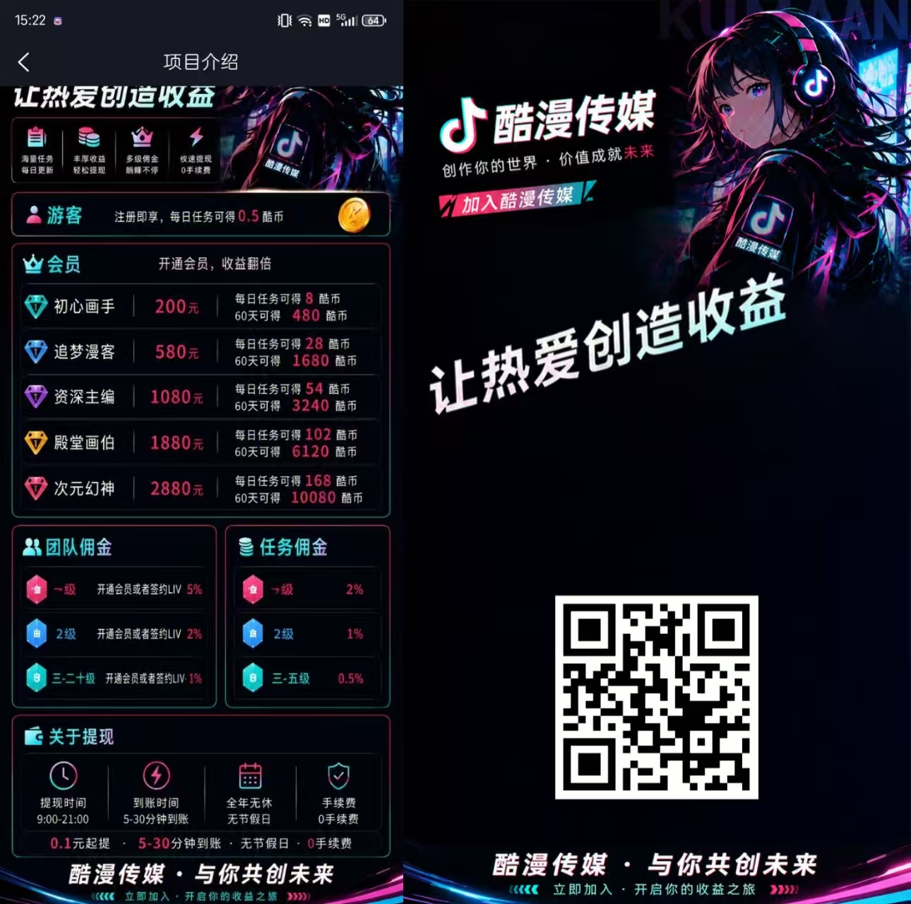 酷漫传媒零撸新项目！玩法简单，每天点下赚取零花团队收溢高！-汇一线首码网