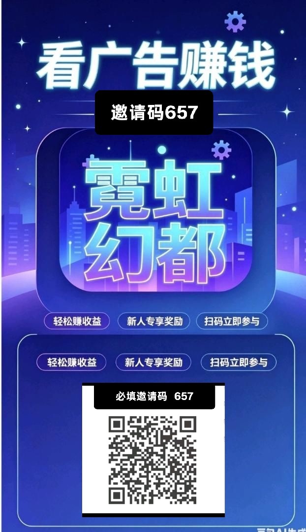 (霓虹幻都)零撸卦机广赚,放水中,保底收益,新品上线-汇一线首码网