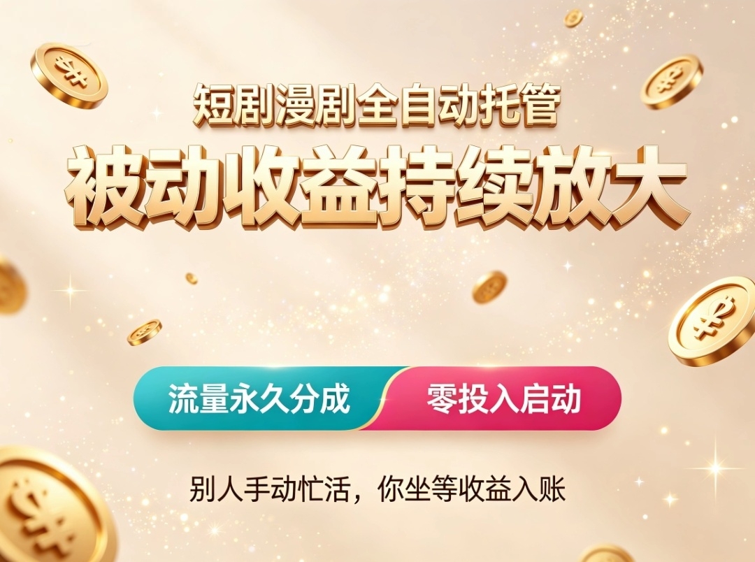 首码荧光自动运营短剧，长久稳定持续分润-汇一线首码网