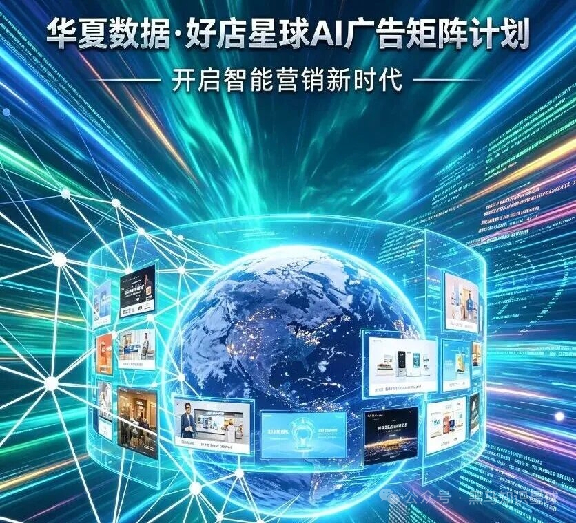 好店生活Al最新上线,华夏数据集团重磅推出的0撸广告距阵,模式、玩法详细拆解-汇一线首码网
