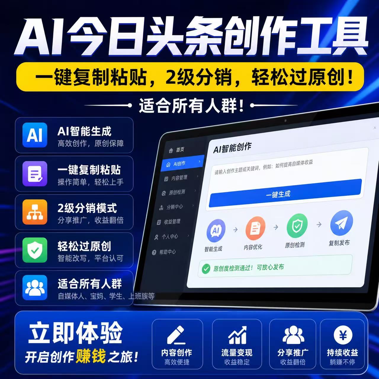 图片[2]-【AI头条项目操作实用工具】一键复制粘贴，2级分/销，轻松原创！-汇一线首码网