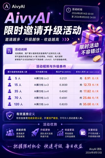 首码AivyAI刚上线 注册实名认证佣金2-汇一线首码网