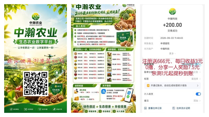 中翰农业,刚上线一秒跟上吃肉,自带交流社区!-汇一线首码网