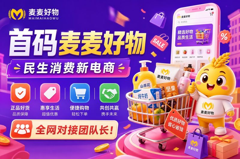 首码麦麦好物｜民生消费新电商，全网对接团队长！-汇一线首码网