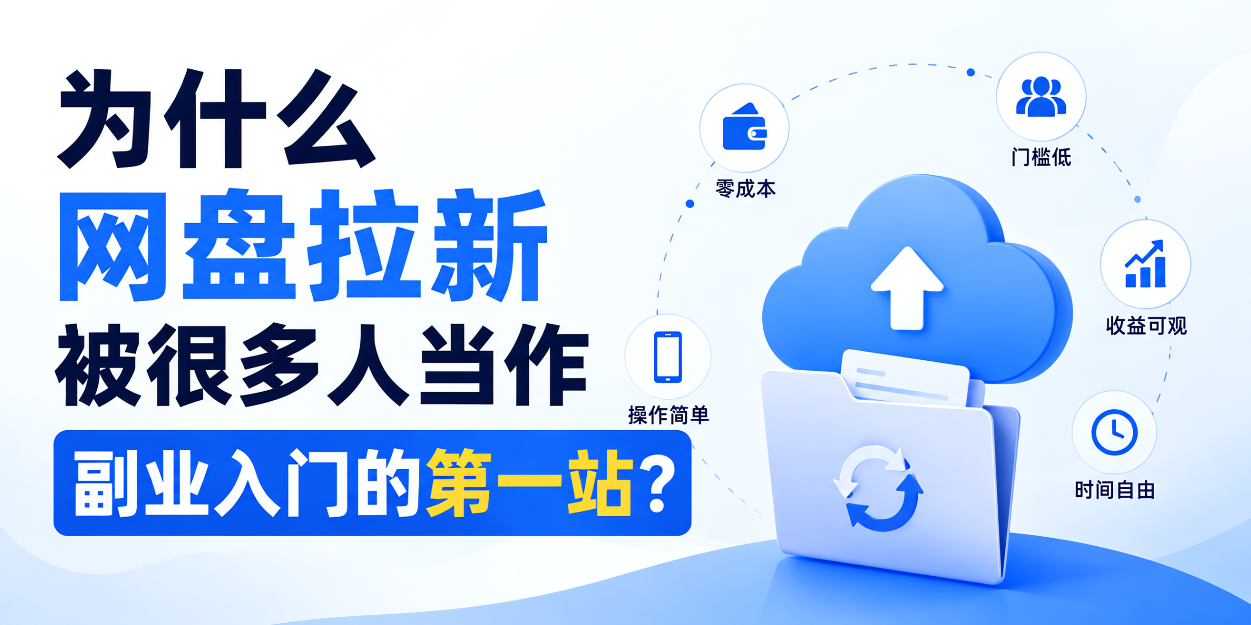为什么网盘拉新是普通人副业入门首选?-汇一线首码网