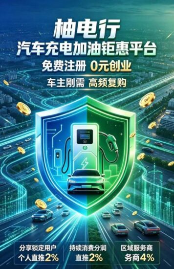 柚电行：最稳管道式创业项目，新能源充电万亿市场，车主刚需赛道！_汇一线首码网