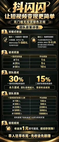 抖闪闪最新模式介绍，最新玩法拆解，最新操作流程指南-汇一线首码网