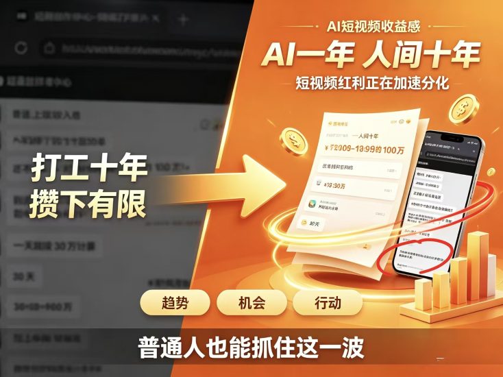 首码炽城AI短视频自媒体风口红利期持续高收益-汇一线首码网