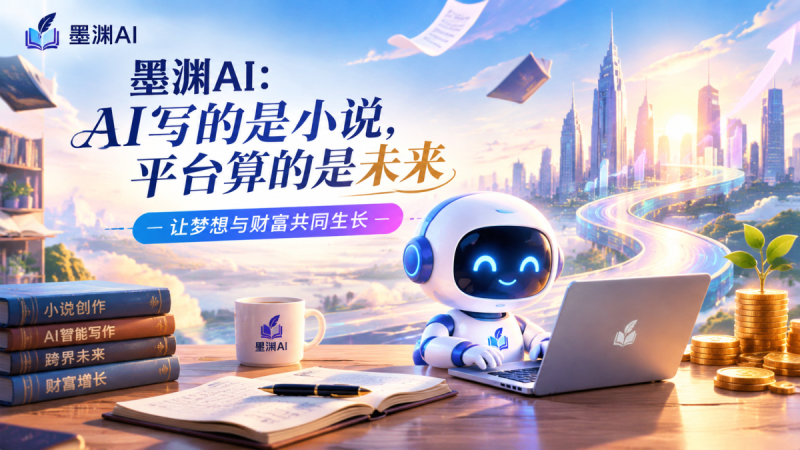 墨渊AI:AI写的是小说,平台算的是未来,让梦想与财富共同生长-汇一线首码网